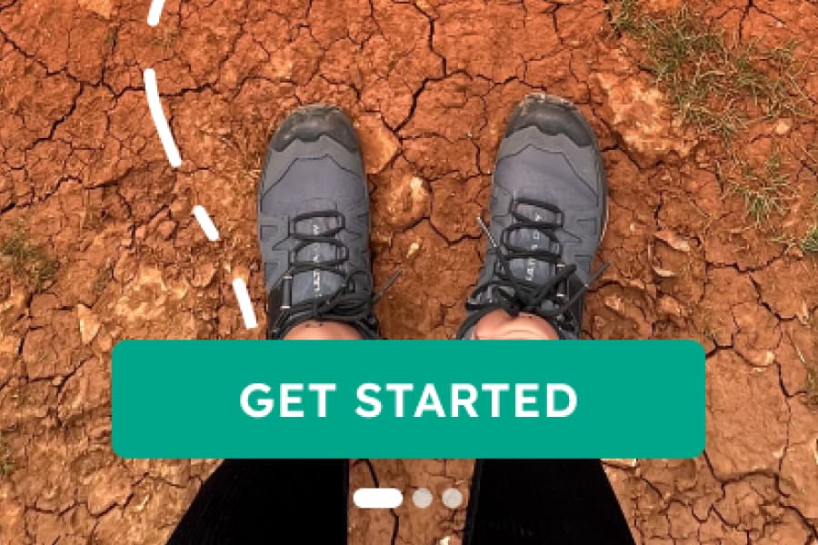 Lycian Way trekking app onboarding screens