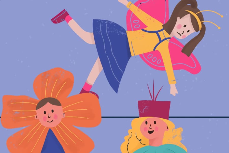 Illustration of a School TV livestream broadcast scene for Classlist