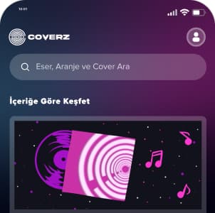 Coverz discovery screen with search, genre artwork and browsing by rights holder