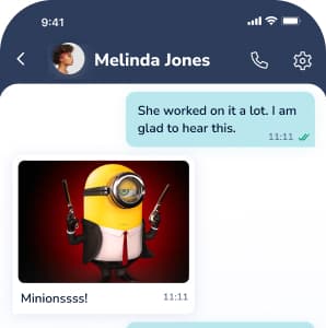 Classlist direct message conversation between two parents in the same community